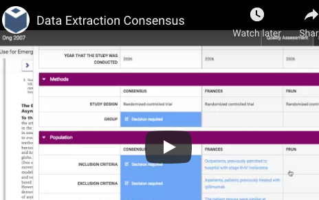 Data Extraction Consensus