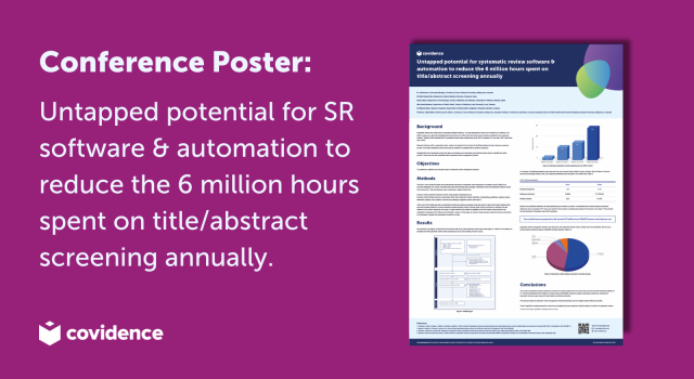 Untapped potential for SR software & automation to reduce the 6 million hours spent on title/abstract screening annually.
